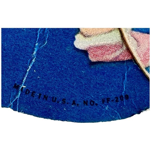 Vintage Tri Fold Advertising Cardboard Fan Boy With Circus Pigs Blue Folding - Picture 7 of 14